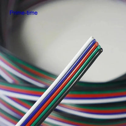 100m RGBW 5 Pin Extension Wire Connector Cable Cord For RGBW RGBWW LED Strip 22 AWG Wholesale