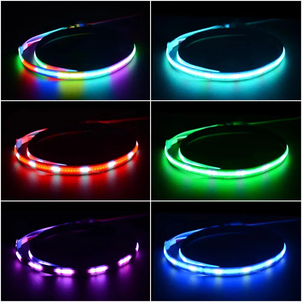 SK6812 COB LED Strip Light RGB Dimmable DC 5V Addressable Dream color Strip Tape Lights for Home Bedroom Kitchen DIY Lighting LumineaLED