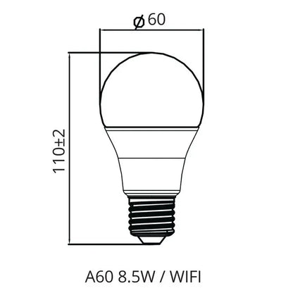 Ampoule LED Zigbee Connectée Wifi E27 8.5W RGBW A60 (Pack de 10)