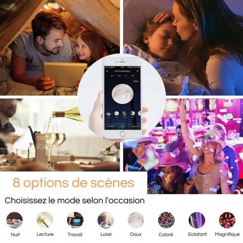 Ampoule LED Zigbee Connectée WiFi GU10 5W RGBW (Pack de 5)