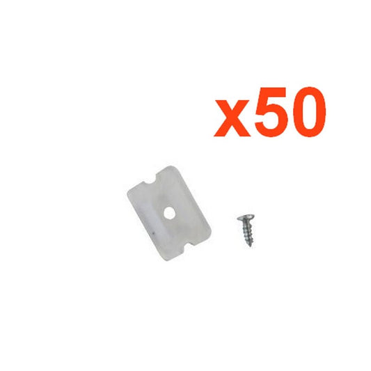 Support et vis de fixation pour Néon Flexible 24V (Pack de 50)